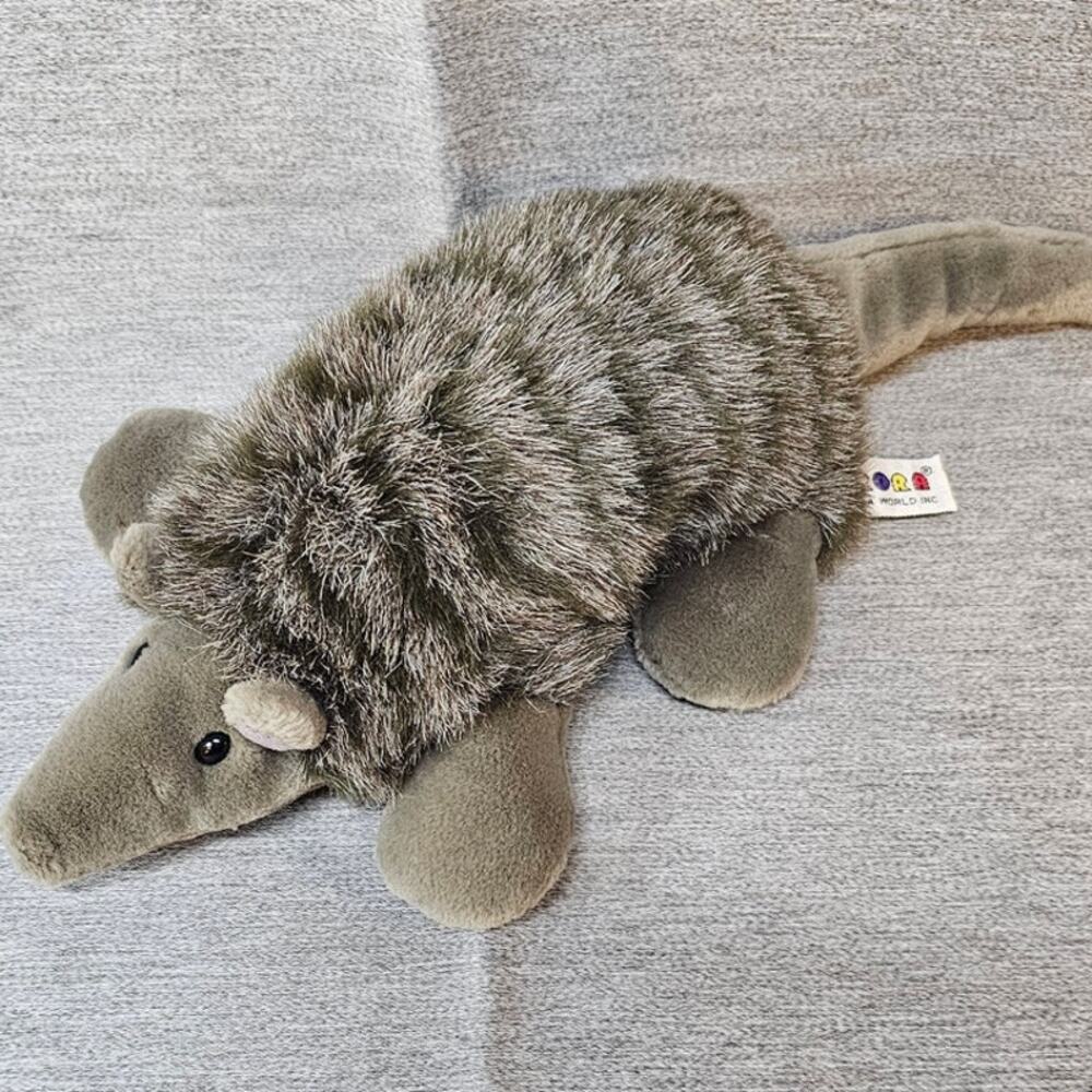 Aurora Armadillo Plush Stuffed Animal Toy Furry Grey 15 inches Ant Eater - Picture 2 of 7